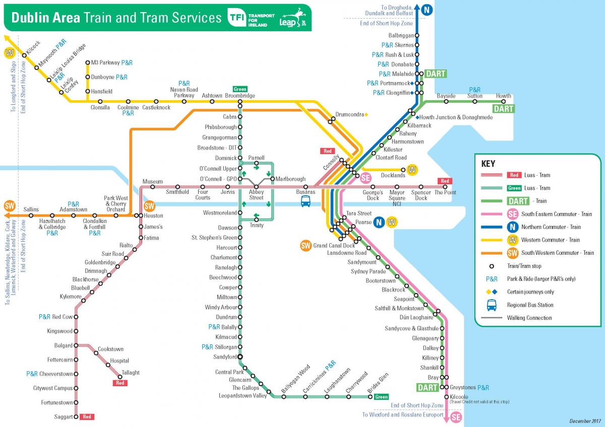 mapa Dublin metroa