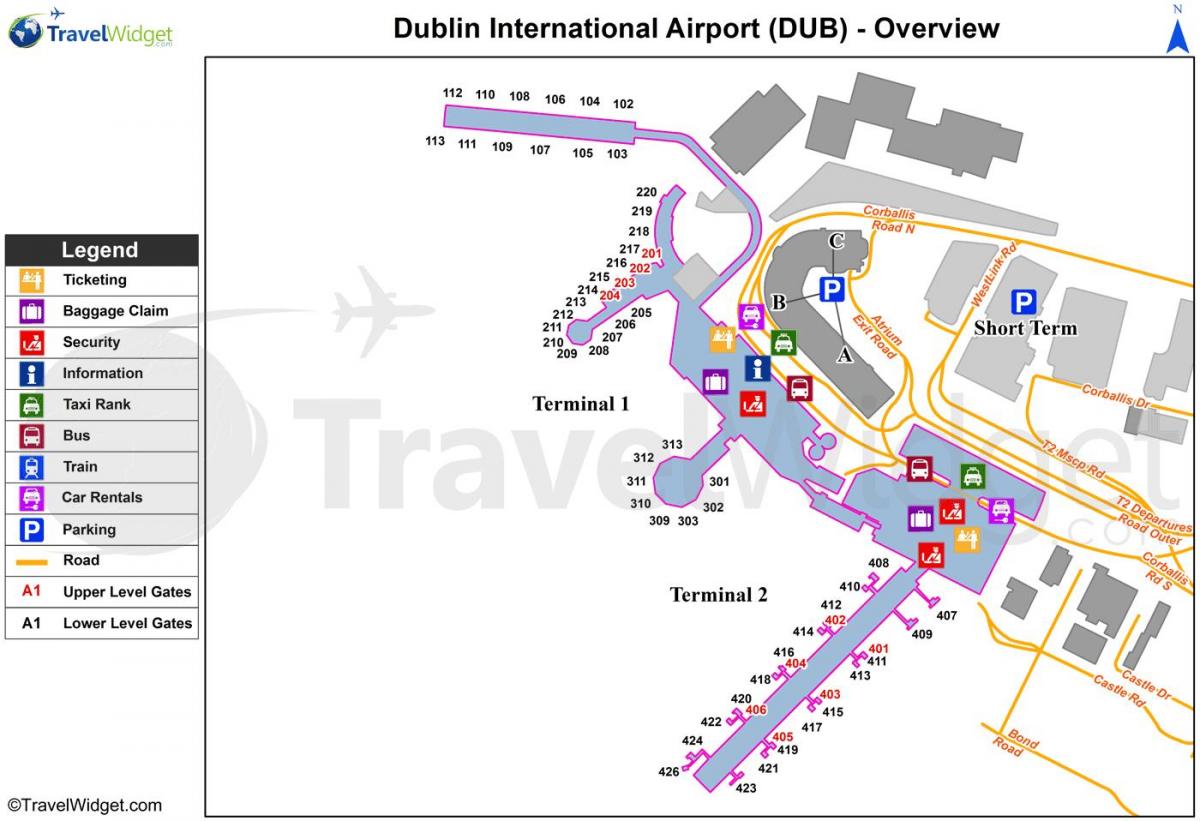 mapa Dublingo aireportua