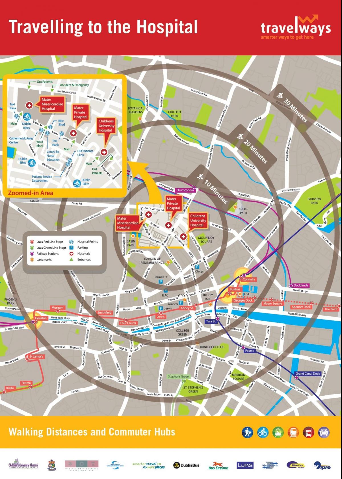 mater ospitale Dublin mapa