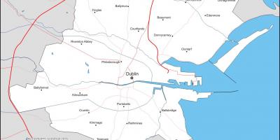 Mapa Dublin auzoetan