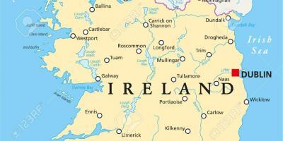 Dublin irlandako mapa