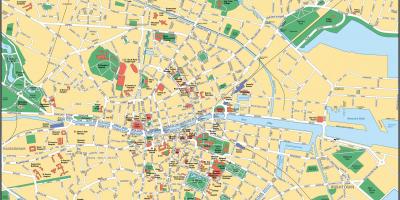 Dublin zentroa mapa